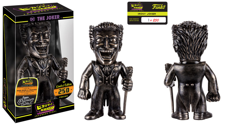 Preview of the new Irony Crazy Joker Hikari Sofubi Vinyl Figure by Funko