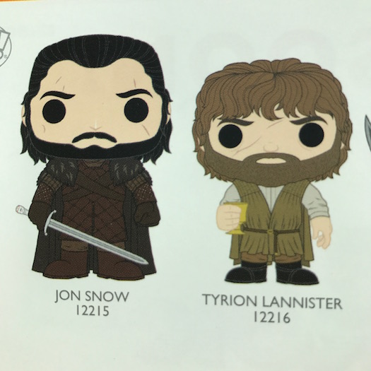 Previews of the upcoming series of Game of Thrones Pop! Vinyls!